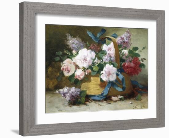 The Basket of Flowers-Eugene Henri Cauchois-Framed Giclee Print