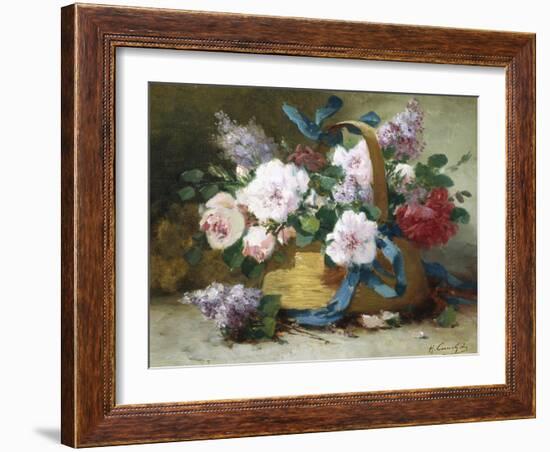 The Basket of Flowers-Eugene Henri Cauchois-Framed Giclee Print