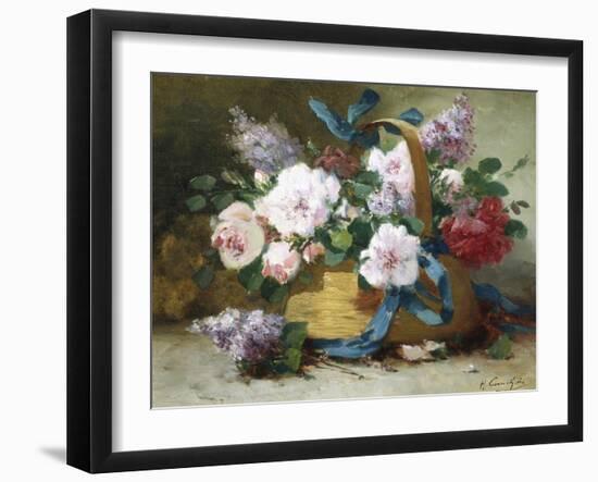 The Basket of Flowers-Eugene Henri Cauchois-Framed Giclee Print