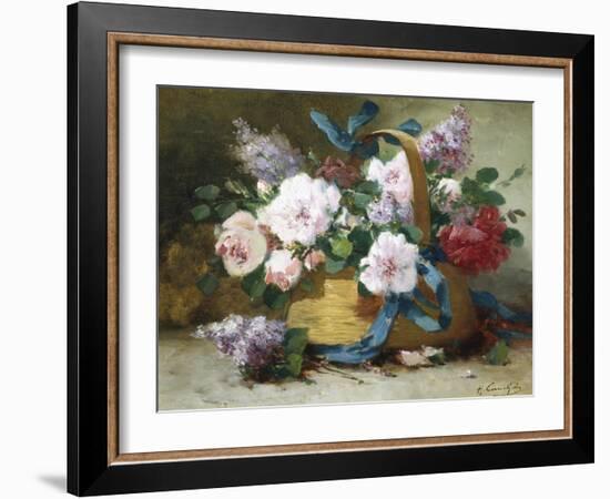 The Basket of Flowers-Eugene Henri Cauchois-Framed Giclee Print