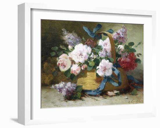 The Basket of Flowers-Eugene Henri Cauchois-Framed Giclee Print