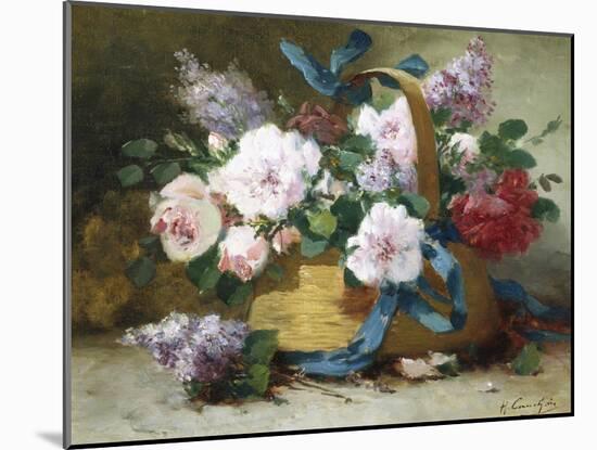 The Basket of Flowers-Eugene Henri Cauchois-Mounted Giclee Print