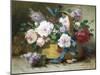 The Basket of Flowers-Eugene Henri Cauchois-Mounted Giclee Print