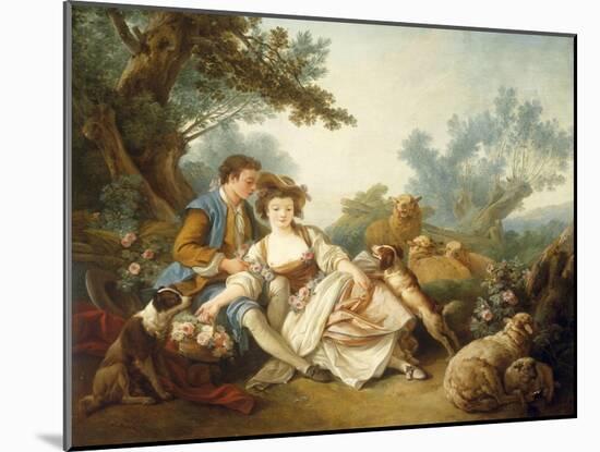 The Basket of Roses, 1785-Jean-Baptiste Huet-Mounted Giclee Print