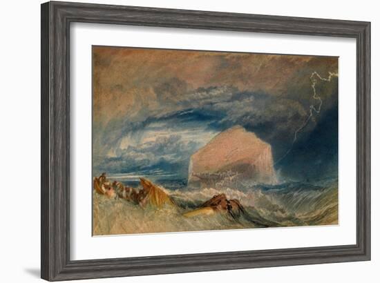 The Bass Rock, C.1824-J. M. W. Turner-Framed Giclee Print