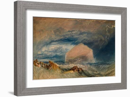 The Bass Rock, C.1824-J. M. W. Turner-Framed Giclee Print