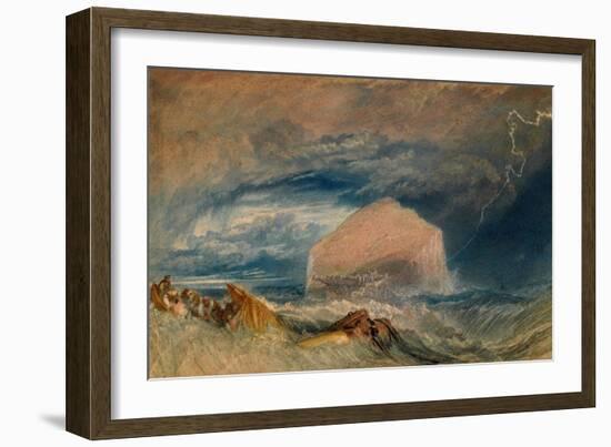 The Bass Rock, C.1824-J. M. W. Turner-Framed Giclee Print