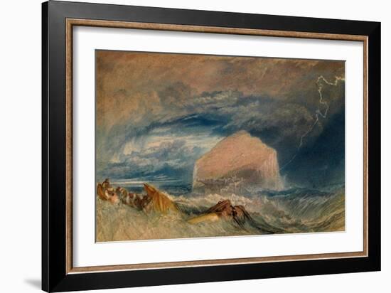 The Bass Rock, C.1824-J. M. W. Turner-Framed Giclee Print