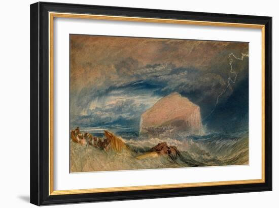 The Bass Rock, C.1824-J. M. W. Turner-Framed Giclee Print