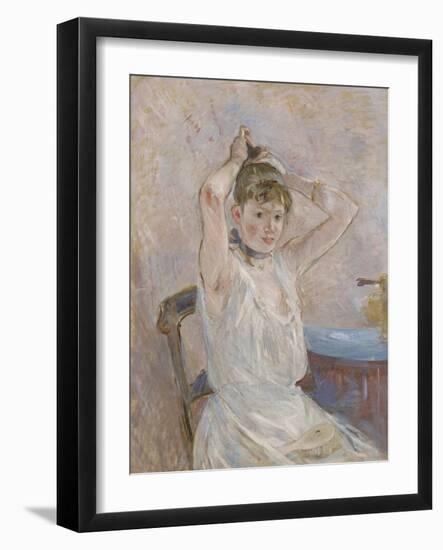 The Bath, 1885-86 (Oil on Canvas)-Berthe Morisot-Framed Giclee Print