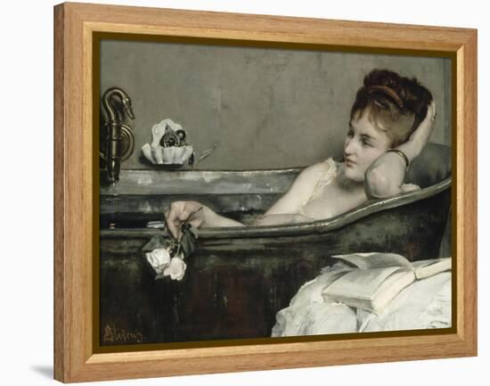 The Bath, also Said the Woman in the Bath or Shower-Alfred Emile Léopold Stevens-Framed Premier Image Canvas