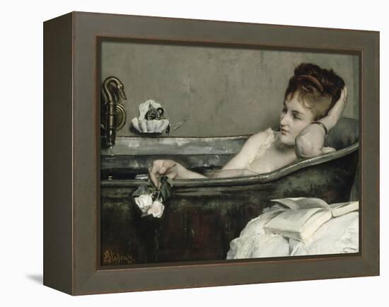 The Bath, also Said the Woman in the Bath or Shower-Alfred Emile Léopold Stevens-Framed Premier Image Canvas