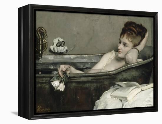 The Bath, also Said the Woman in the Bath or Shower-Alfred Emile Léopold Stevens-Framed Premier Image Canvas