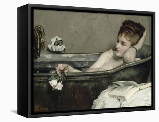 The Bath, also Said the Woman in the Bath or Shower-Alfred Emile Léopold Stevens-Framed Premier Image Canvas