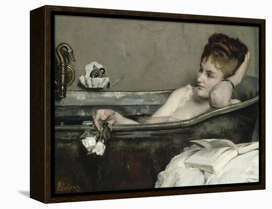 The Bath, also Said the Woman in the Bath or Shower-Alfred Emile Léopold Stevens-Framed Premier Image Canvas