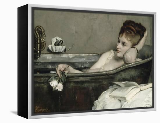 The Bath, also Said the Woman in the Bath or Shower-Alfred Emile Léopold Stevens-Framed Premier Image Canvas