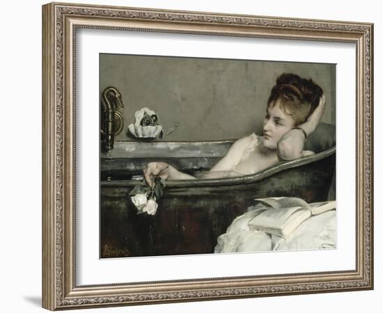 The Bath, also Said the Woman in the Bath or Shower-Alfred Emile Léopold Stevens-Framed Giclee Print