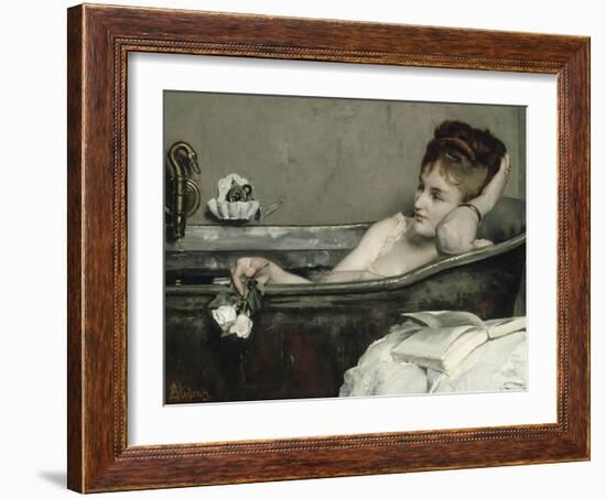 The Bath, also Said the Woman in the Bath or Shower-Alfred Emile Léopold Stevens-Framed Giclee Print