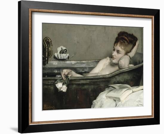 The Bath, also Said the Woman in the Bath or Shower-Alfred Emile Léopold Stevens-Framed Giclee Print