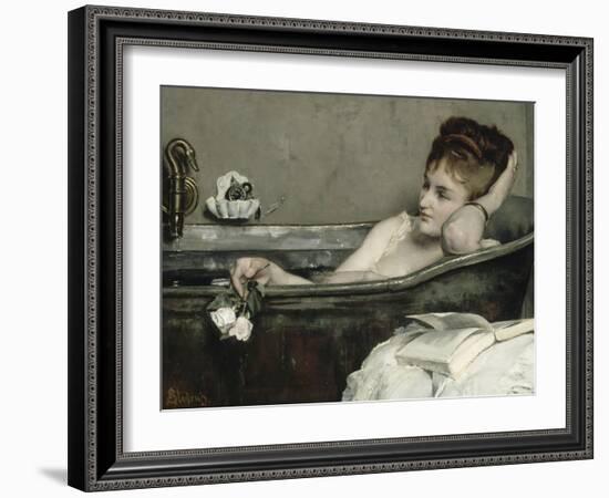 The Bath, also Said the Woman in the Bath or Shower-Alfred Emile Léopold Stevens-Framed Giclee Print