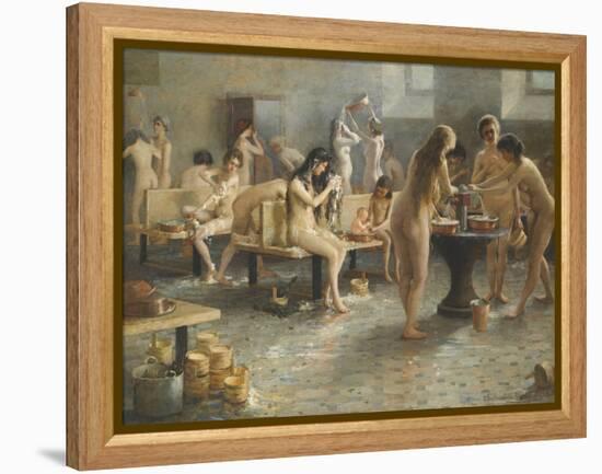 The Bath House-null-Framed Premier Image Canvas