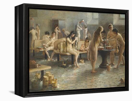 The Bath House-null-Framed Premier Image Canvas