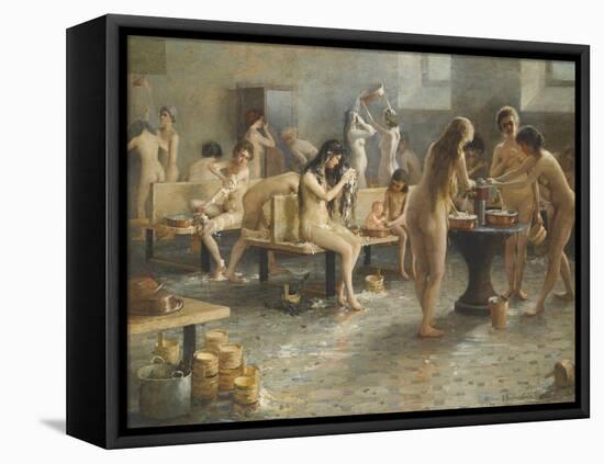 The Bath House-null-Framed Premier Image Canvas