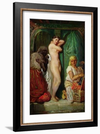 The Bath in the Harem, 1849-Theodore Chasseriau-Framed Giclee Print