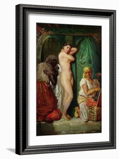 The Bath in the Harem, 1849-Theodore Chasseriau-Framed Giclee Print