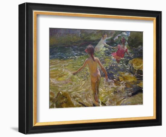 The Bath, Javea-Joaquín Sorolla y Bastida-Framed Art Print