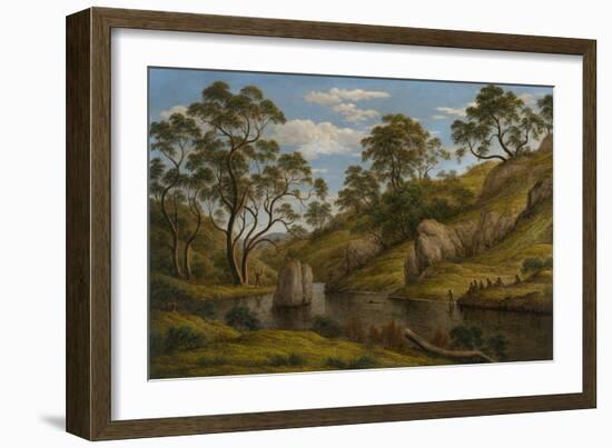 The Bath of Diana, Van Diemen's Land, 1837-John Glover-Framed Giclee Print