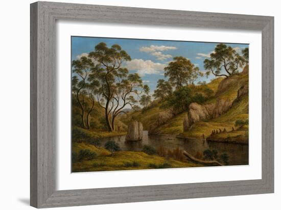 The Bath of Diana, Van Diemen's Land-John Glover-Framed Giclee Print