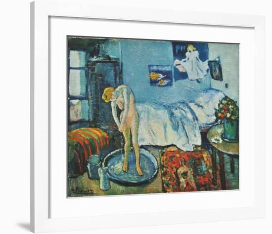 The Bath Tab (on handmade paper)-Pablo Picasso-Framed Collectable Print