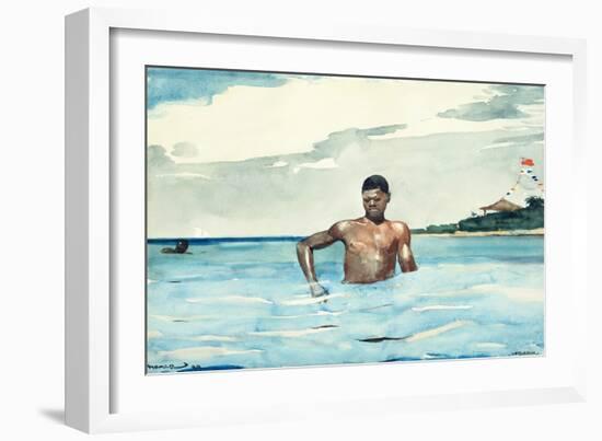 The Bather, 1899-Winslow Homer-Framed Giclee Print