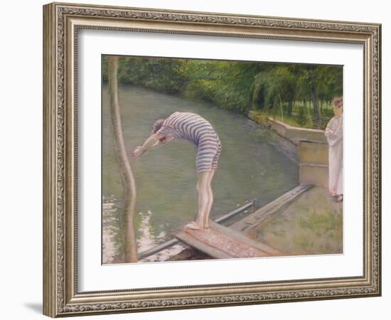 The Bather, or the Diver, 1877-Gustave Caillebotte-Framed Giclee Print