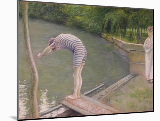 The Bather, or the Diver, 1877-Gustave Caillebotte-Mounted Giclee Print