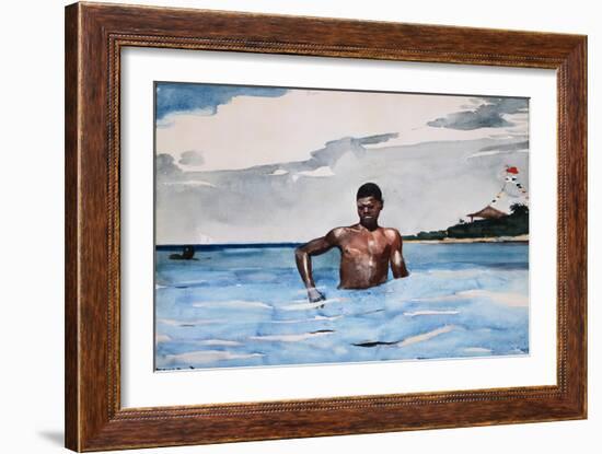 The Bather-Winslow Homer-Framed Giclee Print