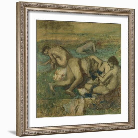 The Bathers, 1885-95-Edgar Degas-Framed Giclee Print