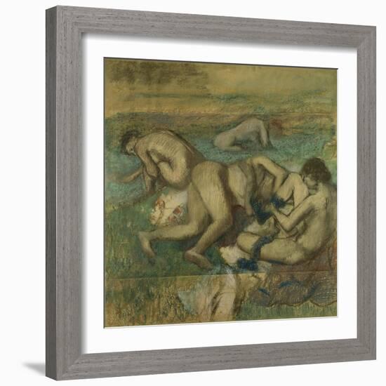 The Bathers, 1885-95-Edgar Degas-Framed Giclee Print