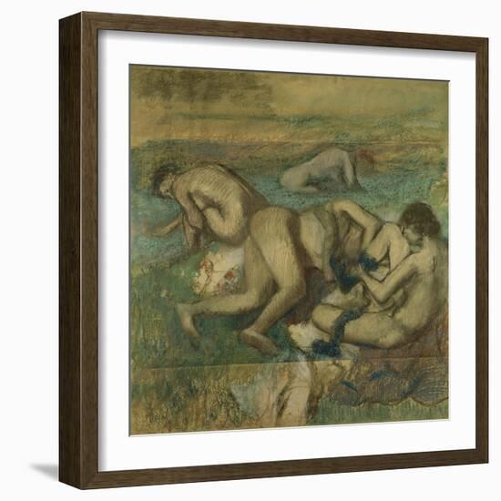 The Bathers, 1885-95-Edgar Degas-Framed Giclee Print