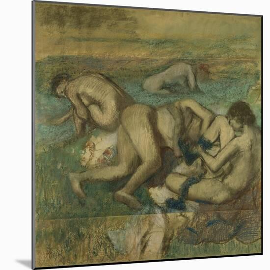 The Bathers, 1885-95-Edgar Degas-Mounted Giclee Print