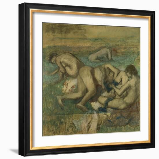 The Bathers, 1885-95-Edgar Degas-Framed Giclee Print