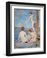 The Bathers, 1889-Henry Scott Tuke-Framed Giclee Print