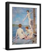 The Bathers, 1889-Henry Scott Tuke-Framed Giclee Print