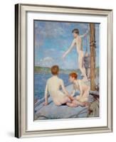 The Bathers, 1889-Henry Scott Tuke-Framed Giclee Print