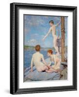 The Bathers, 1889-Henry Scott Tuke-Framed Giclee Print