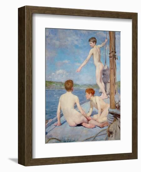 The Bathers, 1889-Henry Scott Tuke-Framed Giclee Print