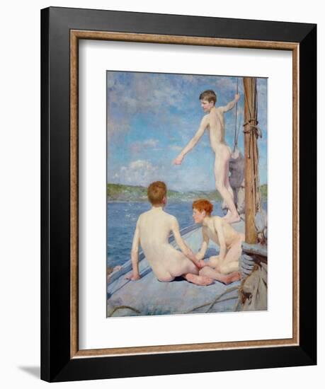 The Bathers, 1889-Henry Scott Tuke-Framed Giclee Print