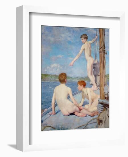 The Bathers, 1889-Henry Scott Tuke-Framed Giclee Print