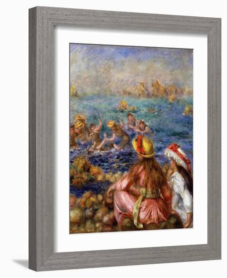 The Bathers, 1892-Pierre-Auguste Renoir-Framed Giclee Print